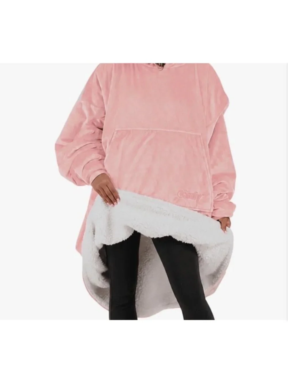 The Comfy New In Box Wearable Blanket Sherpa Lined Pink Blush One Size ages 3-10